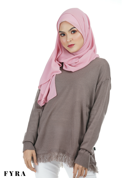 Raida Loose Knitted Pullover (Brown)