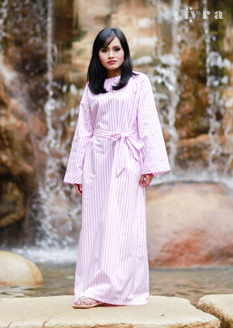 Sophie Striped Maxi Dress (Light Pink)